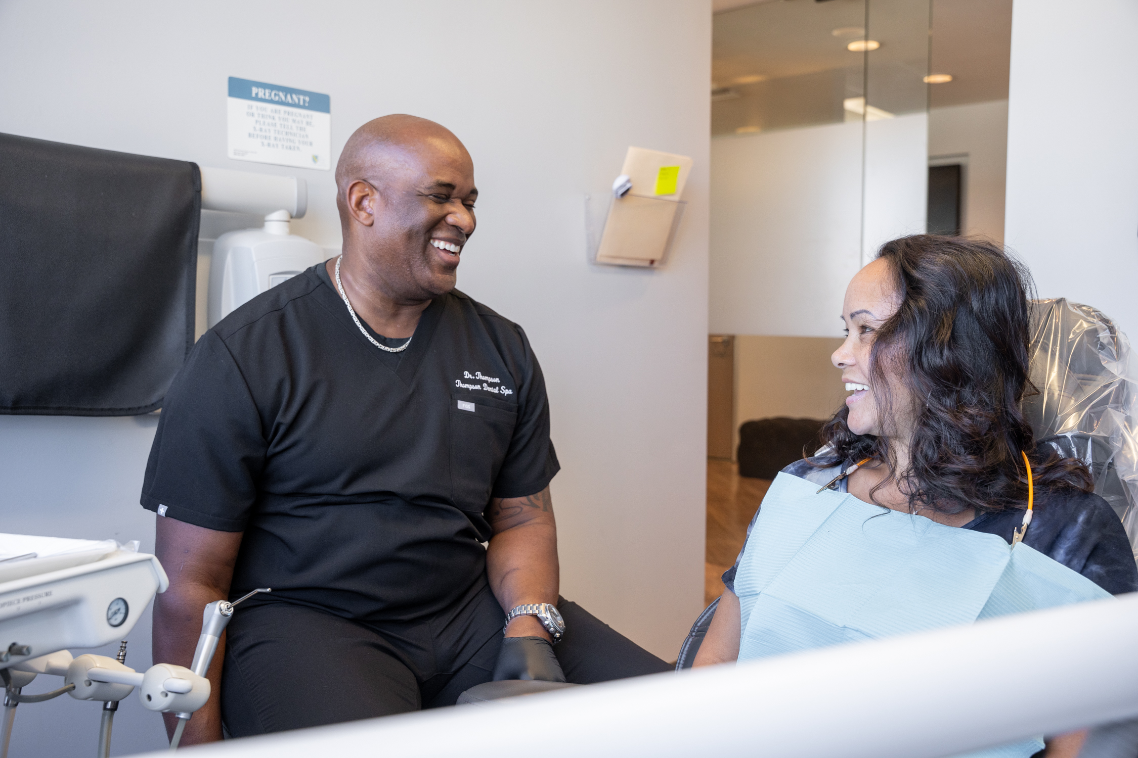 Dr. Thompson with patient - Teeth Whitening In Los Angeles, CA